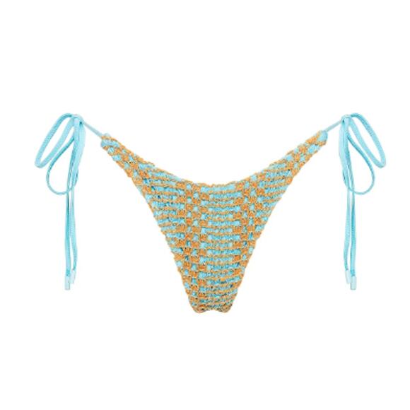 Triangl Vinca Serna Sparkle Crochet Triangle Bikini Bottom Size S - Picture 9 of 10